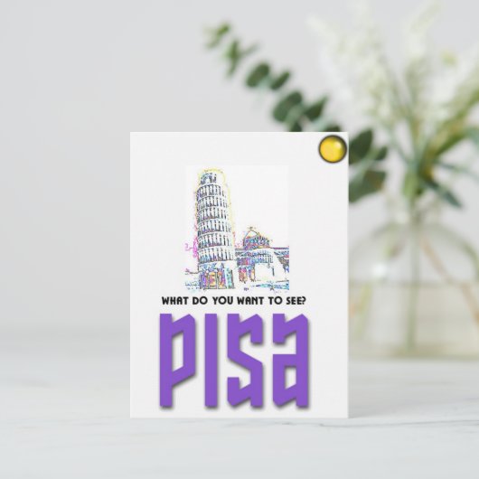 Pisa2 Briefkaart (Staand voorkant)