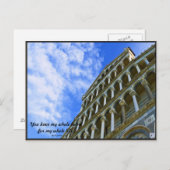 Pisa Cathedraal met Love Quote Briefkaart (Voorkant / Achterkant)