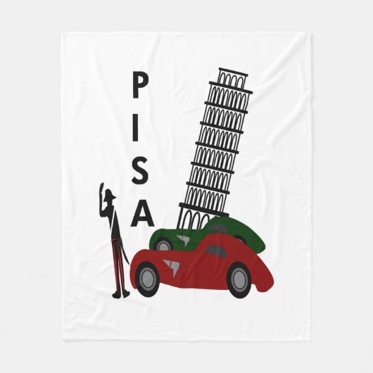Pisa City Fleece Deken (Voorkant)
