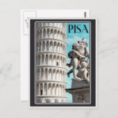 Pisa - de Leaning Tower Briefkaart (Voorkant / Achterkant)