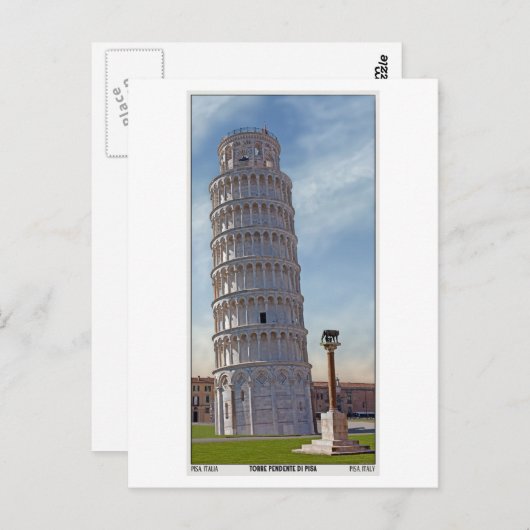Pisa - de Leaning Tower Briefkaart (Voorkant / Achterkant)
