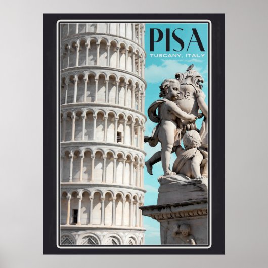 Pisa - de Leaning Tower Poster (Voorkant)