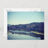 Pisa en de rivier briefkaart (Voorkant / Achterkant)