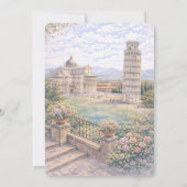 Pisa Italian Themed Bridal Shower Kaart (Achterkant)