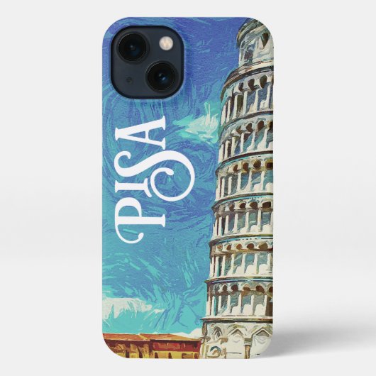 Pisa Italië Europa Paint Kleurrijk iPhone Hoesje (Achterkant)