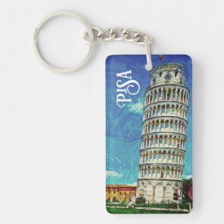 Pisa Italië Europa Paint Kleurrijk Sleutelhanger