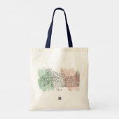 Pisa Italië Leaning Tower Italiaanse vlag Pennen e Tote Bag (Achterkant)
