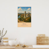 Pisa, Italië – Oude Reisposter Poster (Keuken)