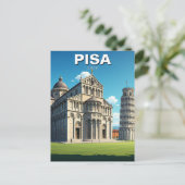 Pisa Italië Reizen Piazza dei Miracoli Briefkaart (Staand voorkant)