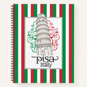 Pisa Italië Scheve Toren Ontwerp Notitieboek