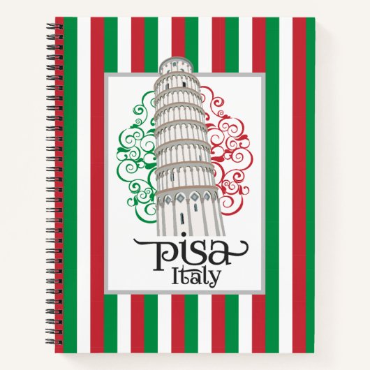 Pisa Italië Scheve Toren Ontwerp Notitieboek (Voorkant)