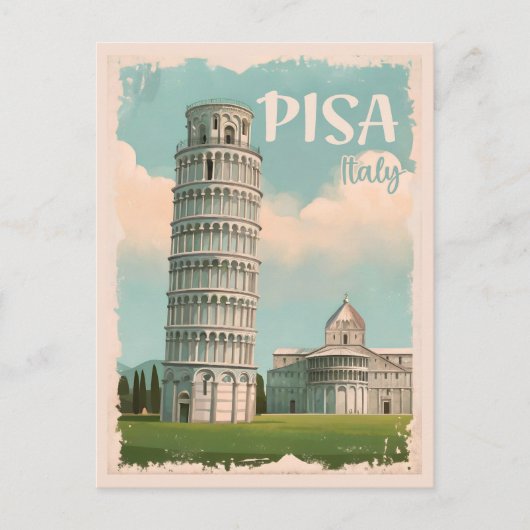 Pisa Italië - Scheve Toren, Piazza dei Miracoli Briefkaart (Voorkant)