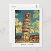 Pisa Italië Scheve Toren Reis Briefkaart (Voorkant / Achterkant)