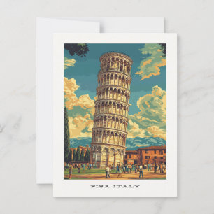 Pisa Italië Scheve Toren Reis Briefkaart