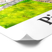 Pisa Italië Waterverf Schets Hand getekend Poster (Hoek)