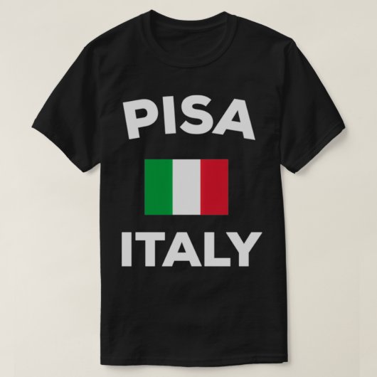 Pisa Italy Italian Flag T-shirt (Design voorkant)