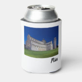 Pisa Leaning Tower Night Panorama Italië Gift Blikjeskoeler (Blikje Achterkant)