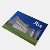 Pisa Leaning Tower Night Panorama Italië Gift Deurmat (Schuin)