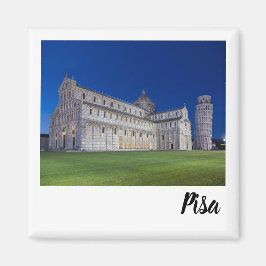 Pisa Leaning Tower Night Panorama Italië Gift Magneet