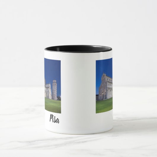 Pisa Leaning Tower Night Panorama Italië Gift Mok (Midden)
