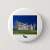 Pisa Leaning Tower Night Panorama Italië Gift Ronde Button 5,7 Cm (Voorkant)
