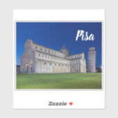Pisa Leaning Tower Night Panorama Italië Gift Sticker (Vel)