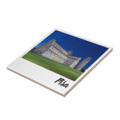 Pisa Leaning Tower Night Panorama Italië Gift Tegeltje (Zijkant)