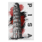 Pisa Leaning Tower Perfect Poster (Voorkant)