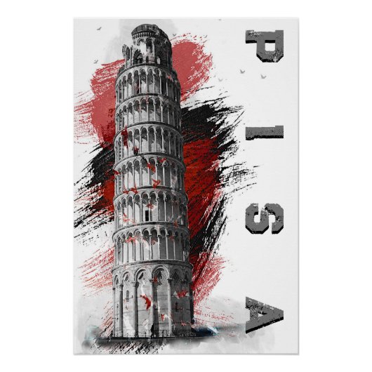 Pisa Leaning Tower Perfect Poster (Voorkant)