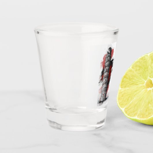 Pisa Leaning Tower Souvenir Shot Glas (Links)
