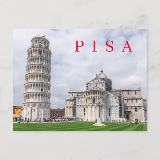 Pisa Piazza dei Miracoli uitzicht briefkaart (Voorkant)