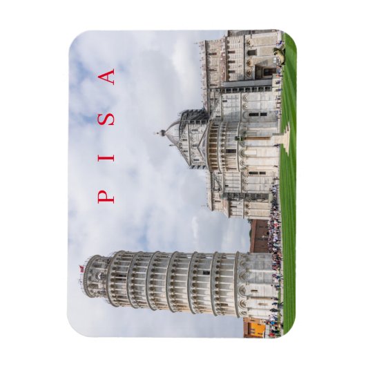Pisa Piazza dei Miracoli uitzicht koelkastmagneet Magneet (Verticaal)