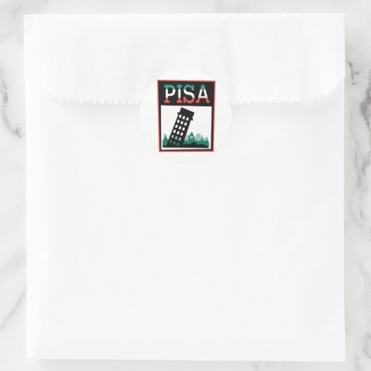 Pisa-Poster Ronde Sticker (Tas)