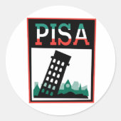 Pisa-Poster Ronde Sticker (Voorkant)