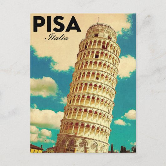 Pisa Scheve Toren Italië Briefkaart (Voorkant)
