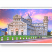 Pisa sunset sticker (Voorkant)