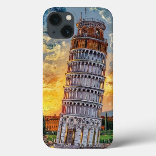 Pisa Tower: Sunset Impressionist Oil Art Case-Mate iPhone Case (Achterkant)