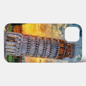 Pisa Tower: Sunset Impressionist Oil Art Case-Mate iPhone Case (Achterkant (horizontaal))
