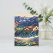 Pisac Heilige Vallei Peru Briefkaart (Staand voorkant)