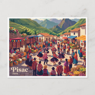 Pisac-markt Peru Briefkaart