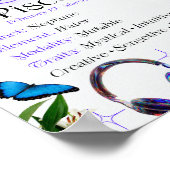 Pisce sterrenbeeld Y2K wit 4:5 Poster (Hoek)