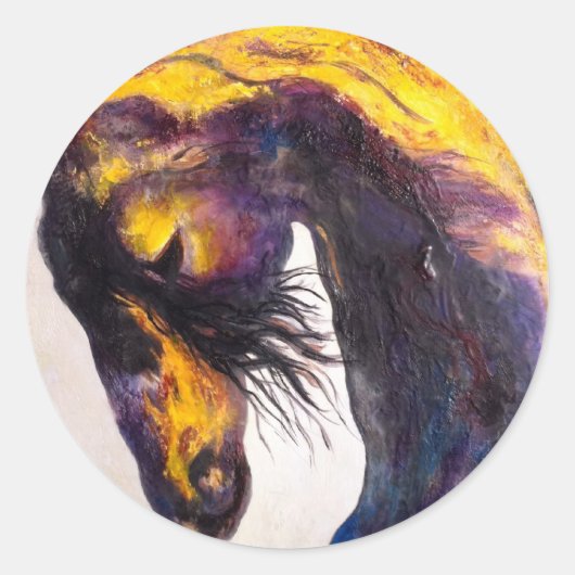 Piscean Eclipse Ronde Sticker (Voorkant)