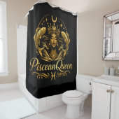 Piscean Queen Gezicht Douchegordijn (In situ)