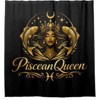 Piscean Queen Gezicht Douchegordijn