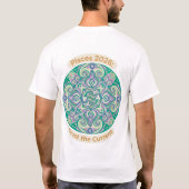 Pisces 2026 Pastel Fish Mandala | Trust the Curren T-shirt (Achterkant)