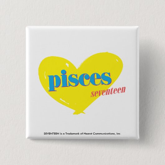 Pisces 3 vierkante button 5,1 cm (Voorkant)