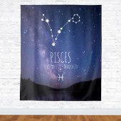 Pisces | Aangepaste astrologie Tapestry Wandkleed