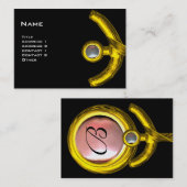 PISCES ABSTRACT, Pearl zwart geel roze grijs Visitekaartje (Voorkant / Achterkant)