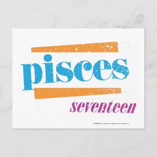 Pisces Aqua Briefkaart (Voorkant)