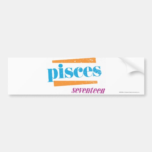 Pisces Aqua Bumpersticker (Voorkant)